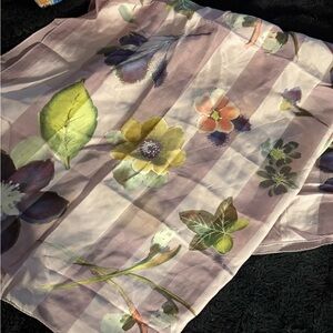 Echo Design Silk Floral Pastel Color Scarf